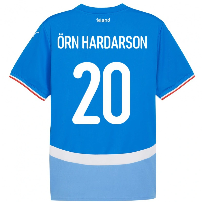 Danxen Herren Island Sesar Örn Hardarson #20 Blau Heimtrikot Trikot 24-26 T-Shirt