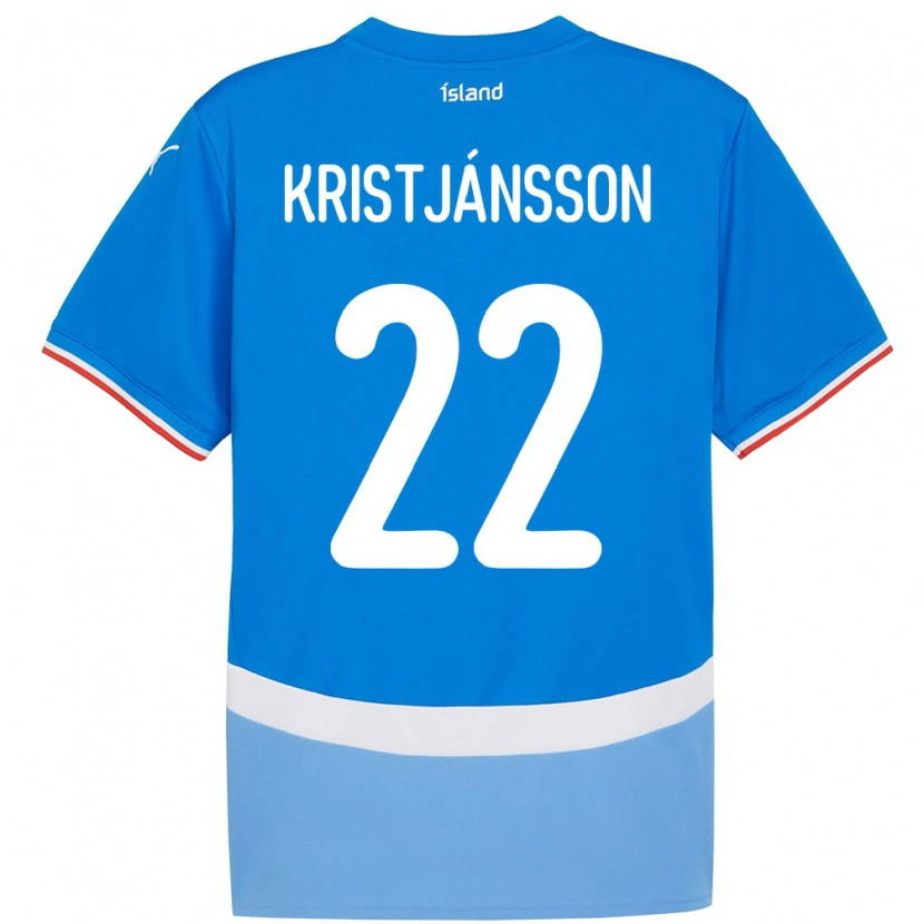 Danxen Herren Island Daníel Freyr Kristjánsson #22 Blau Heimtrikot Trikot 24-26 T-Shirt