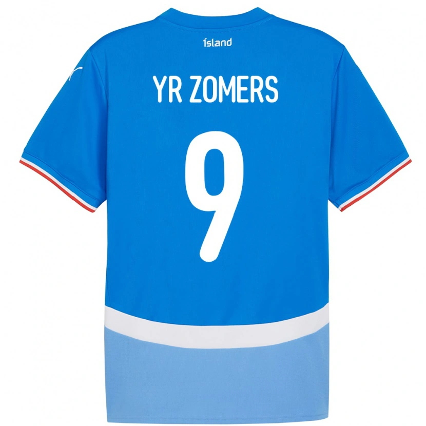 Danxen Herren Island Diljá Ýr Zomers #9 Blau Heimtrikot Trikot 24-26 T-Shirt