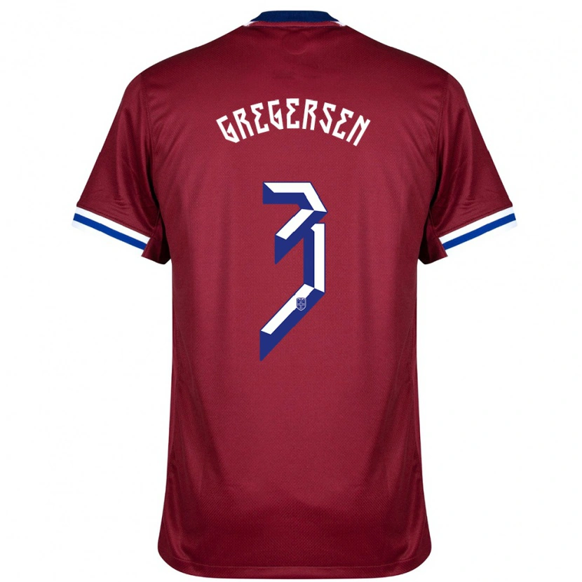 Danxen Herren Norwegen Stian Gregersen #3 Rot Blau Weiß Heimtrikot Trikot 24-26 T-Shirt