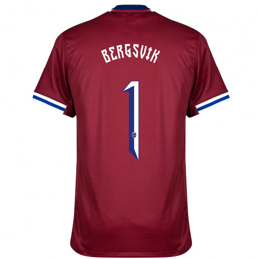 Danxen Herren Norwegen Aksel Bergsvik #1 Rot Blau Weiß Heimtrikot Trikot 24-26 T-Shirt