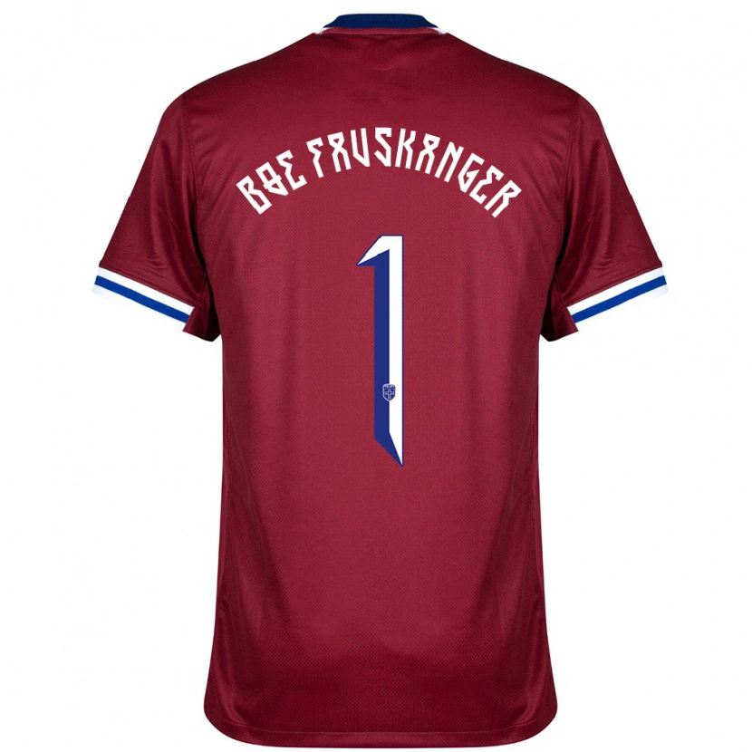 Danxen Herren Norwegen Einar Bøe Fauskanger #1 Rot Blau Weiß Heimtrikot Trikot 24-26 T-Shirt