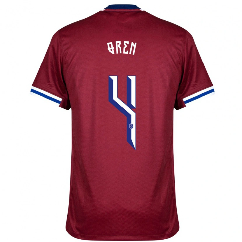 Danxen Herren Norwegen Mathias Øren #4 Rot Blau Weiß Heimtrikot Trikot 24-26 T-Shirt