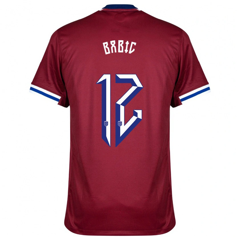 Danxen Herren Norwegen Lazar Babic #12 Rot Blau Weiß Heimtrikot Trikot 24-26 T-Shirt