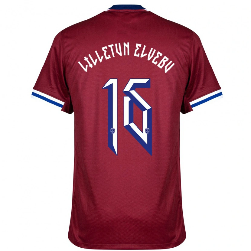 Danxen Herren Norwegen Aleksander Lilletun Elvebu #16 Rot Blau Weiß Heimtrikot Trikot 24-26 T-Shirt
