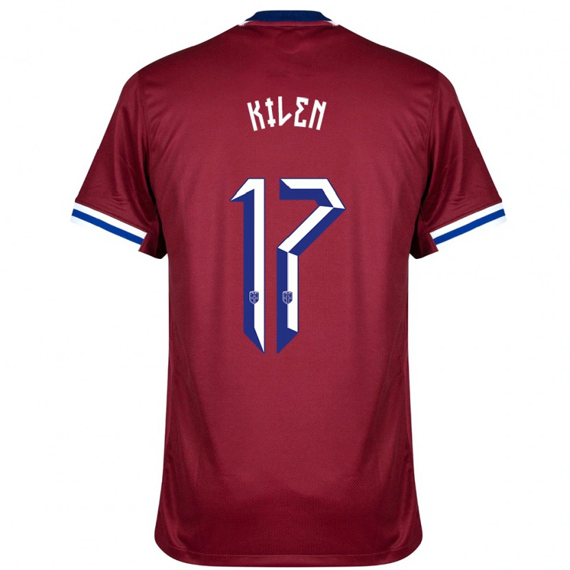 Danxen Herren Norwegen Sander Kilen #17 Rot Blau Weiß Heimtrikot Trikot 24-26 T-Shirt