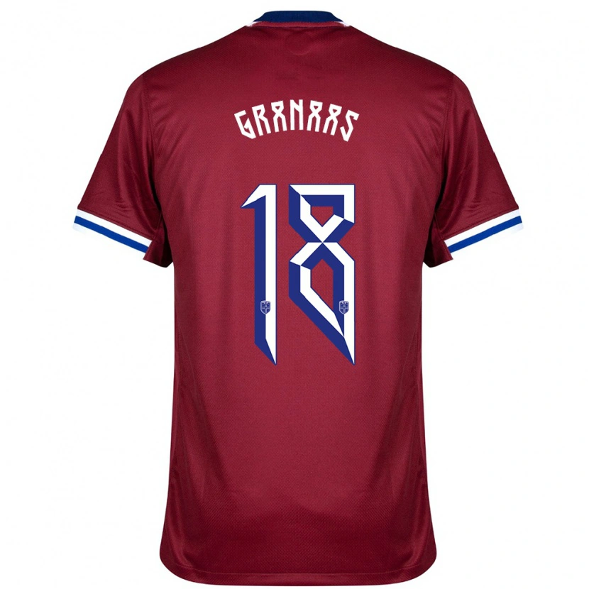 Danxen Herren Norwegen Sondre Granaas #18 Rot Blau Weiß Heimtrikot Trikot 24-26 T-Shirt