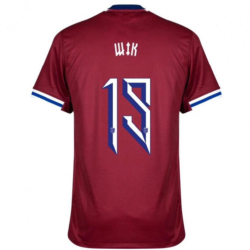 Danxen Herren Norwegen Nicholas Wik #19 Rot Blau Weiß Heimtrikot Trikot 24-26 T-Shirt