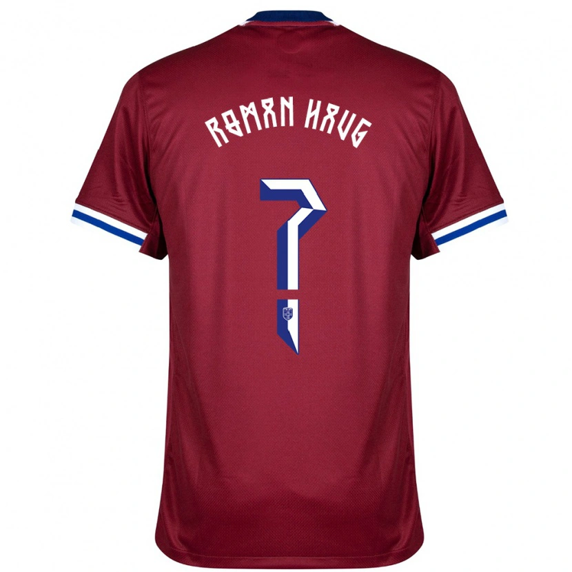 Danxen Herren Norwegen Sophie Román Haug #0 Rot Blau Weiß Heimtrikot Trikot 24-26 T-Shirt