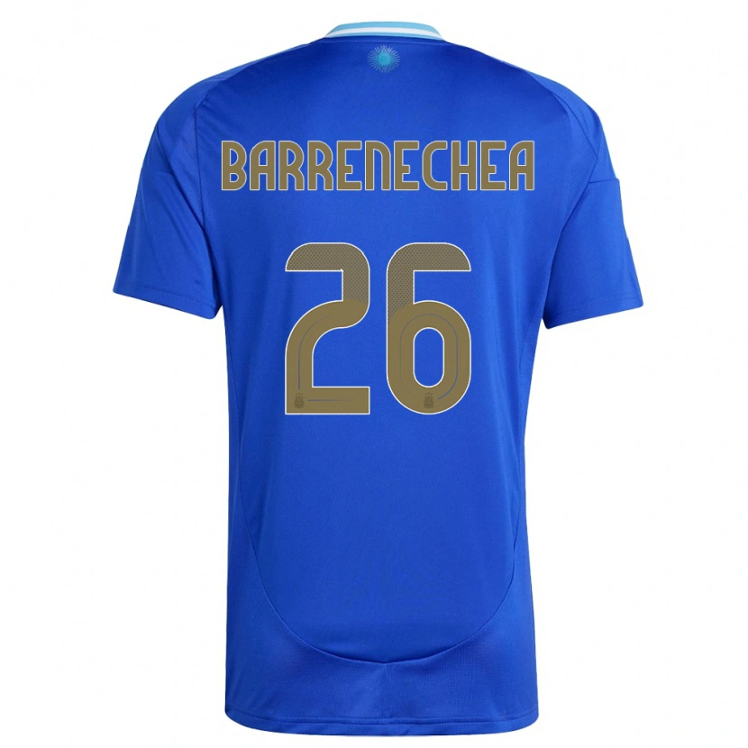 Danxen Herren Argentinien Enzo Barrenechea #26 Blau Auswärtstrikot Trikot 24-26 T-Shirt