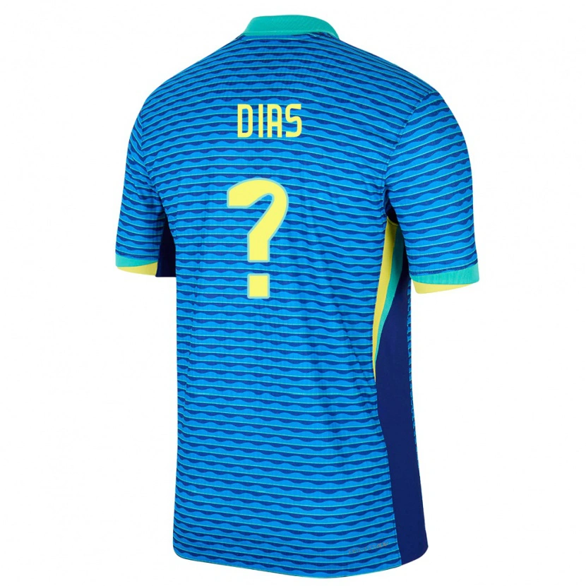 Danxen Herren Brasilien Arthur Dias #0 Blau Auswärtstrikot Trikot 24-26 T-Shirt