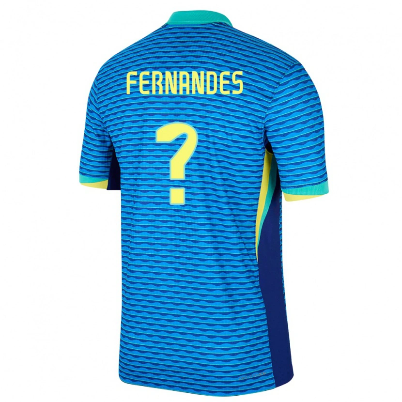 Danxen Herren Brasilien Nathan Fernandes #0 Blau Auswärtstrikot Trikot 24-26 T-Shirt