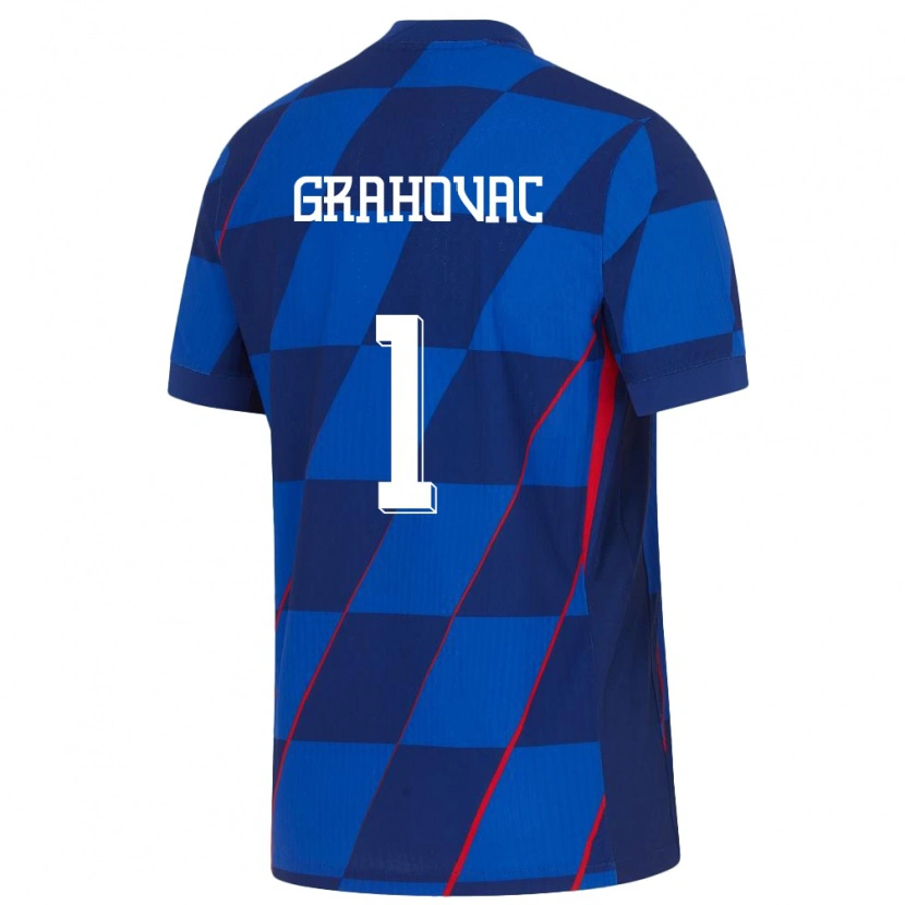 Danxen Herren Kroatien Matej Grahovac #1 Blau Auswärtstrikot Trikot 24-26 T-Shirt