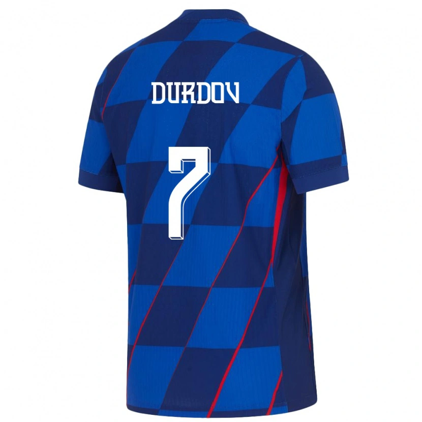 Danxen Herren Kroatien Bruno Durdov #7 Blau Auswärtstrikot Trikot 24-26 T-Shirt