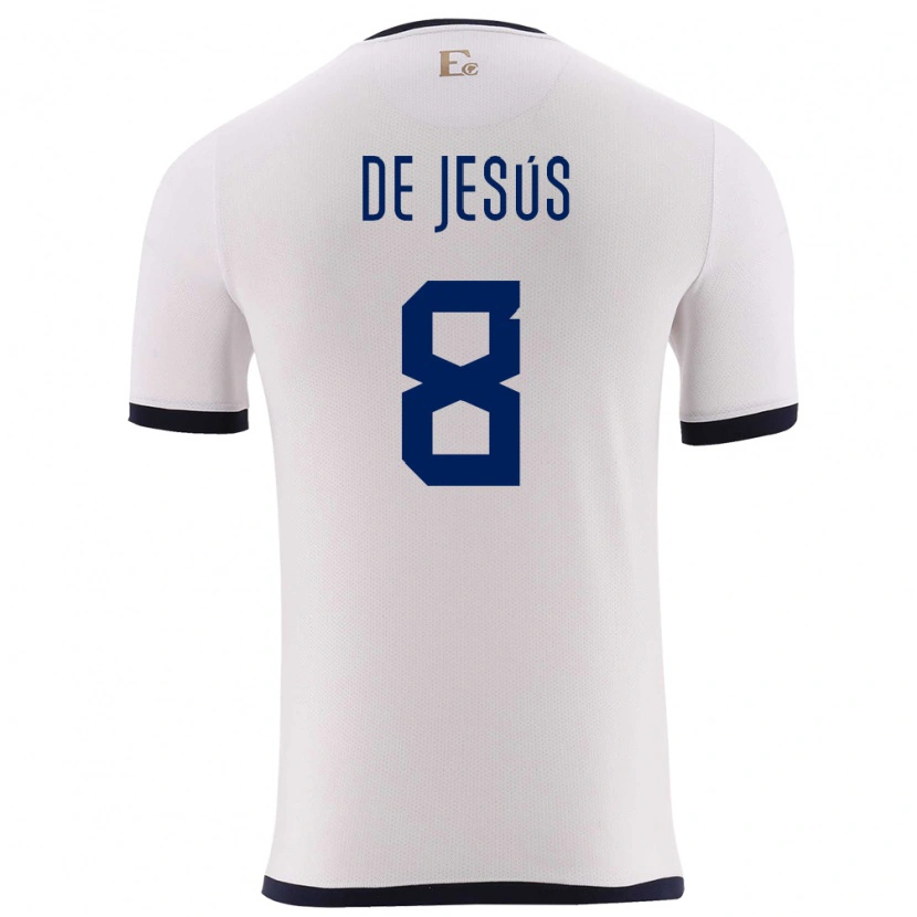 Danxen Herren Ecuador Geremy De Jesús #8 Weiß Auswärtstrikot Trikot 24-26 T-Shirt
