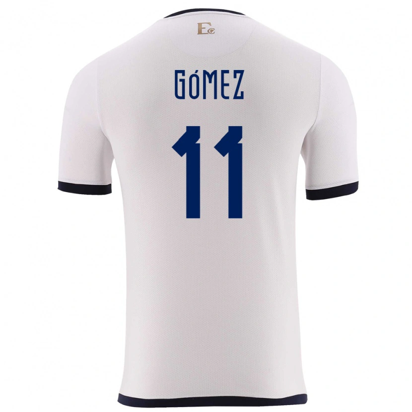 Danxen Herren Ecuador Jandry Gómez #11 Weiß Auswärtstrikot Trikot 24-26 T-Shirt