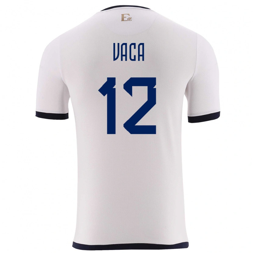 Danxen Herren Ecuador Mijail Vaca #12 Weiß Auswärtstrikot Trikot 24-26 T-Shirt