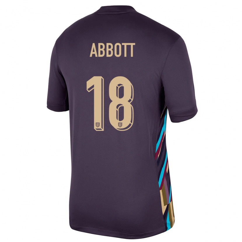 Danxen Herren England Zach Abbott #18 Dunkle Rosine Auswärtstrikot Trikot 24-26 T-Shirt