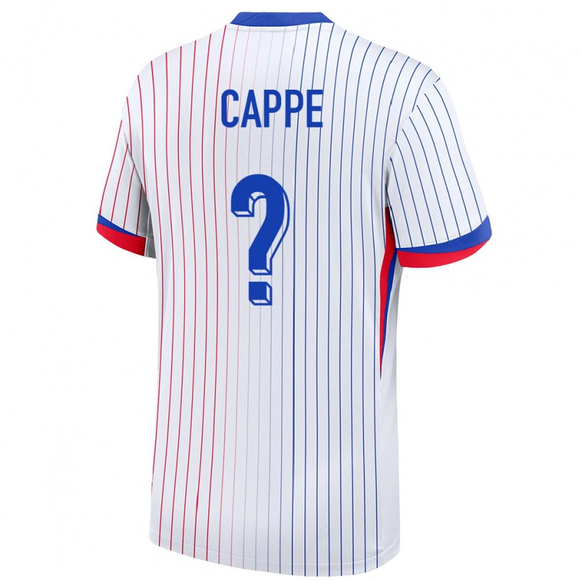 Danxen Herren Frankreich Djibril Cappe #0 Weiß Auswärtstrikot Trikot 24-26 T-Shirt