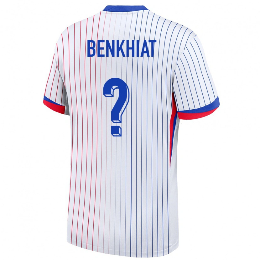 Danxen Herren Frankreich Ramy Benkhiat #0 Weiß Auswärtstrikot Trikot 24-26 T-Shirt