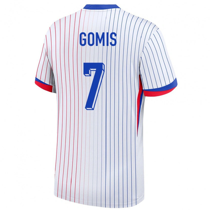 Danxen Herren Frankreich Tidiam Gomis #7 Weiß Auswärtstrikot Trikot 24-26 T-Shirt