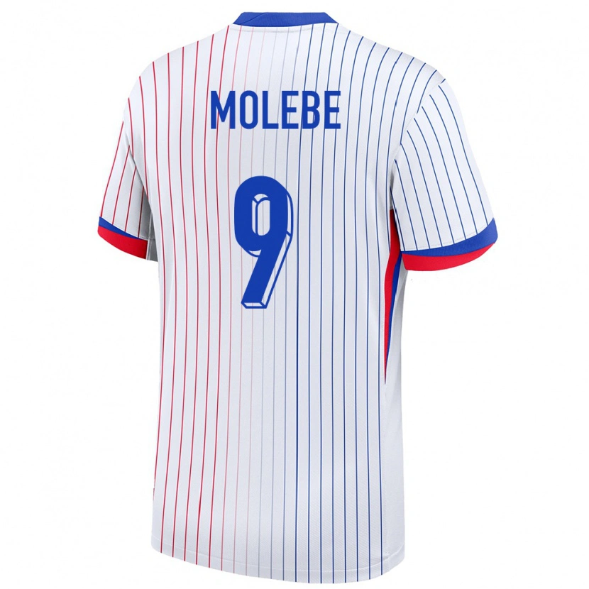 Danxen Herren Frankreich Enzo Molebe #9 Weiß Auswärtstrikot Trikot 24-26 T-Shirt