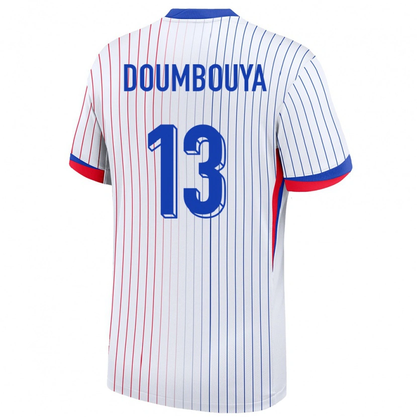 Danxen Herren Frankreich Amidou Doumbouya #13 Weiß Auswärtstrikot Trikot 24-26 T-Shirt