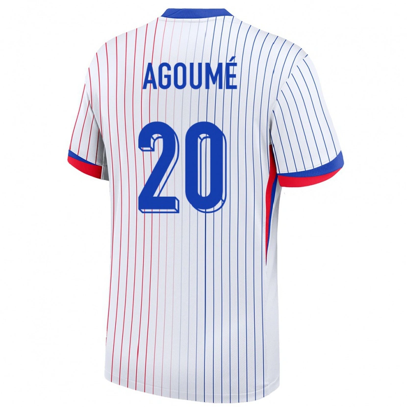 Danxen Herren Frankreich Lucien Agoumé #20 Weiß Auswärtstrikot Trikot 24-26 T-Shirt