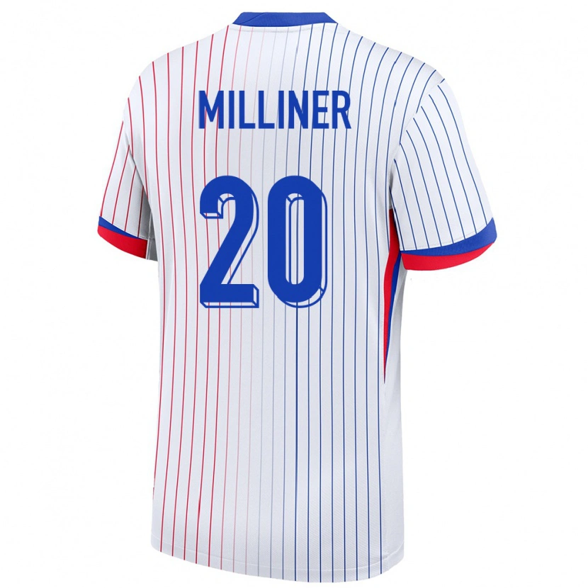 Danxen Herren Frankreich Léo Milliner #20 Weiß Auswärtstrikot Trikot 24-26 T-Shirt