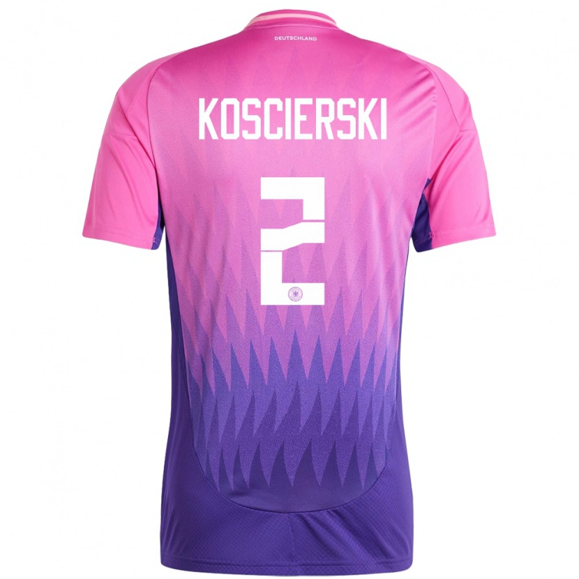 Danxen Herren Deutschland Kacper Koscierski #2 Pink Lila Auswärtstrikot Trikot 24-26 T-Shirt