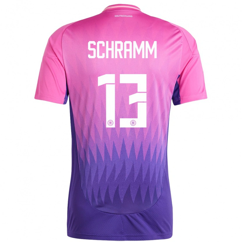 Danxen Herren Deutschland Collin Schramm #13 Pink Lila Auswärtstrikot Trikot 24-26 T-Shirt