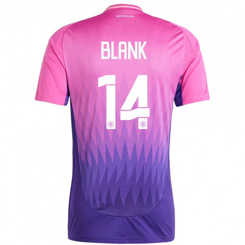 Danxen Herren Deutschland Hendry Blank #14 Pink Lila Auswärtstrikot Trikot 24-26 T-Shirt