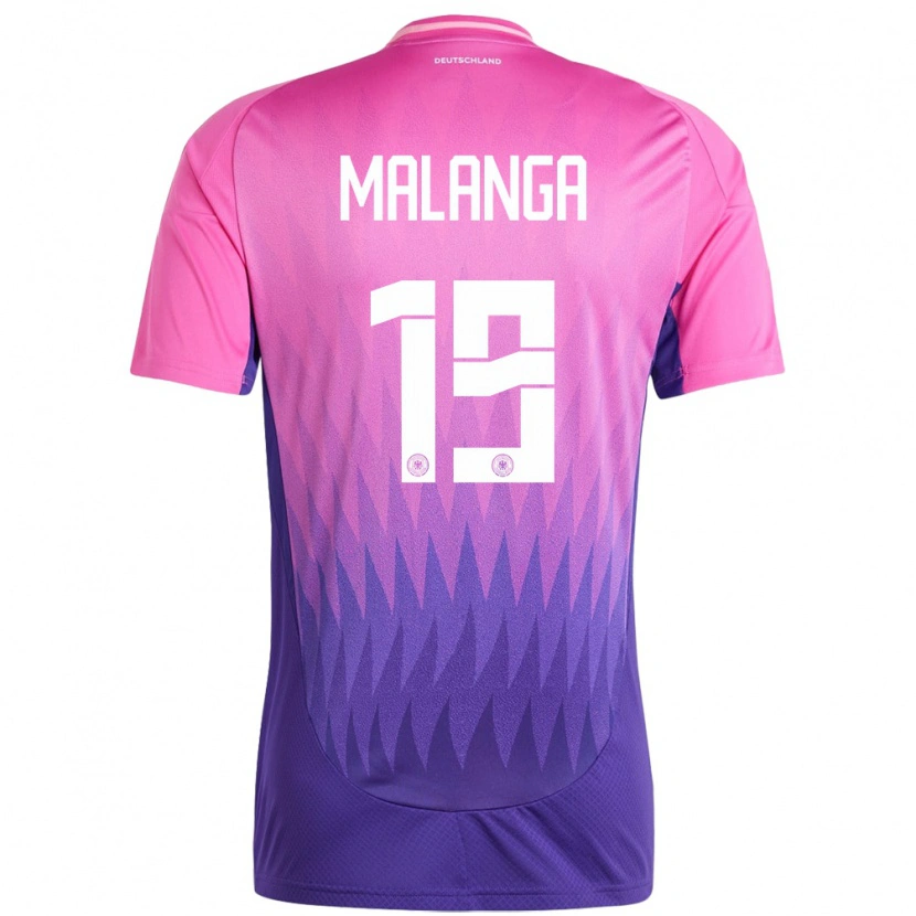 Danxen Herren Deutschland Jarzinho Malanga #19 Pink Lila Auswärtstrikot Trikot 24-26 T-Shirt