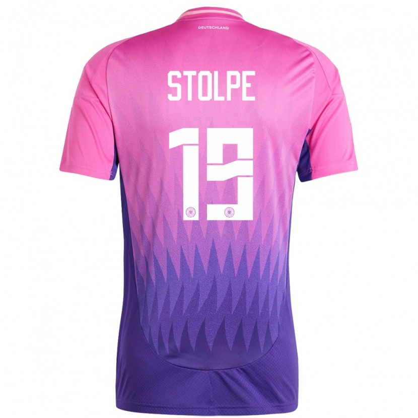 Danxen Herren Deutschland Robin Stolpe #19 Pink Lila Auswärtstrikot Trikot 24-26 T-Shirt