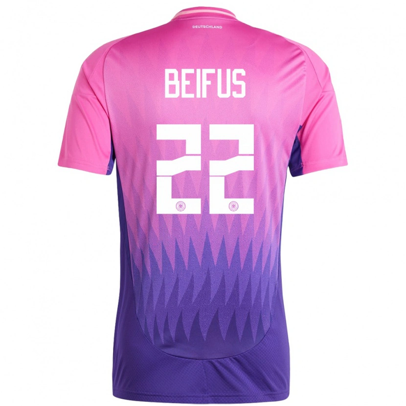Danxen Herren Deutschland Marcel Beifus #22 Pink Lila Auswärtstrikot Trikot 24-26 T-Shirt