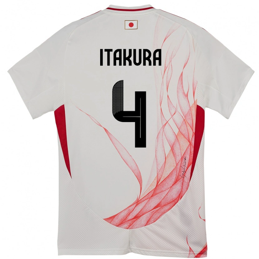 Danxen Herren Japan Ko Itakura #4 Weiß Auswärtstrikot Trikot 24-26 T-Shirt