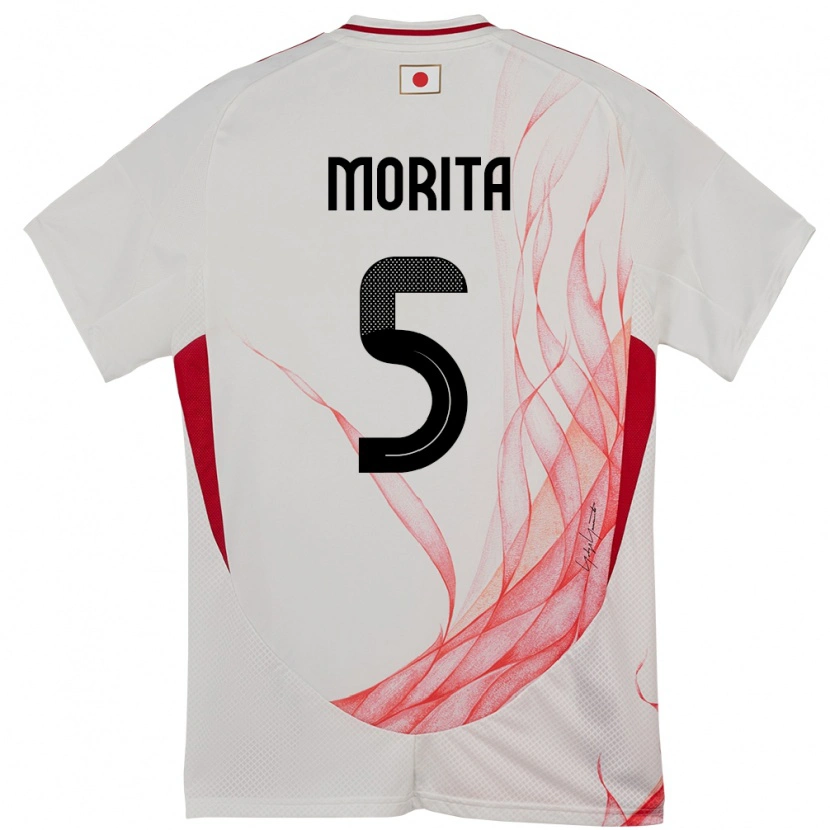 Danxen Herren Japan Hidemasa Morita #5 Weiß Auswärtstrikot Trikot 24-26 T-Shirt