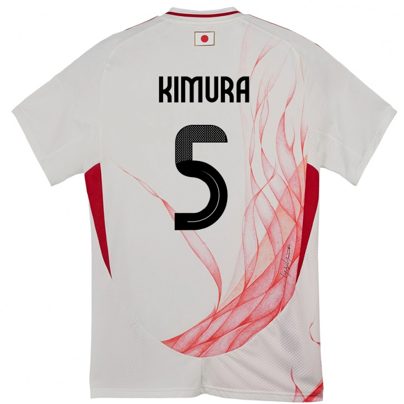 Danxen Herren Japan Seiji Kimura #5 Weiß Auswärtstrikot Trikot 24-26 T-Shirt