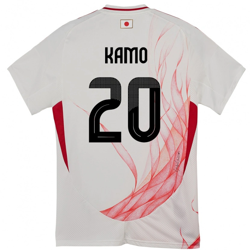 Danxen Herren Japan Yuito Kamo #20 Weiß Auswärtstrikot Trikot 24-26 T-Shirt