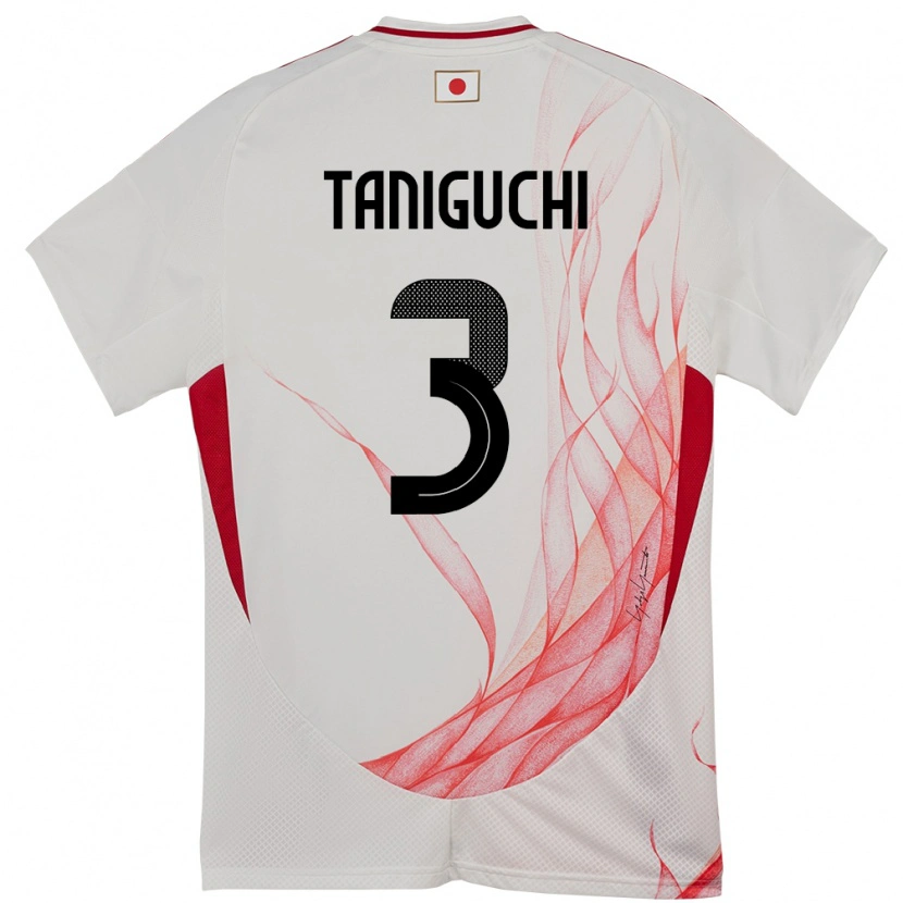 Danxen Herren Japan Shogo Taniguchi #3 Weiß Auswärtstrikot Trikot 24-26 T-Shirt