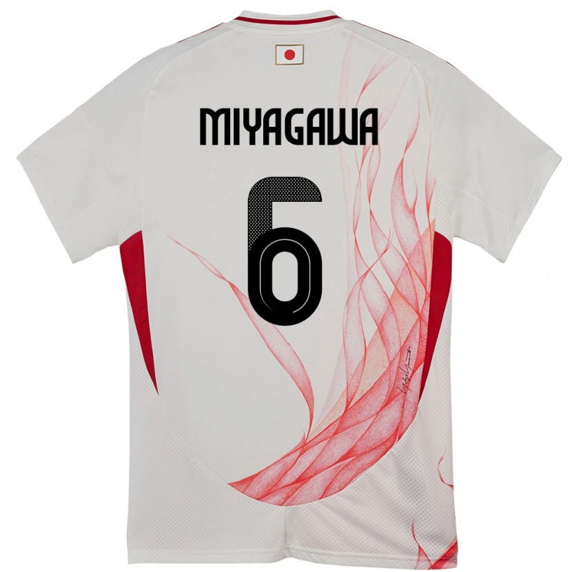 Danxen Herren Japan Asato Miyagawa #6 Weiß Auswärtstrikot Trikot 24-26 T-Shirt