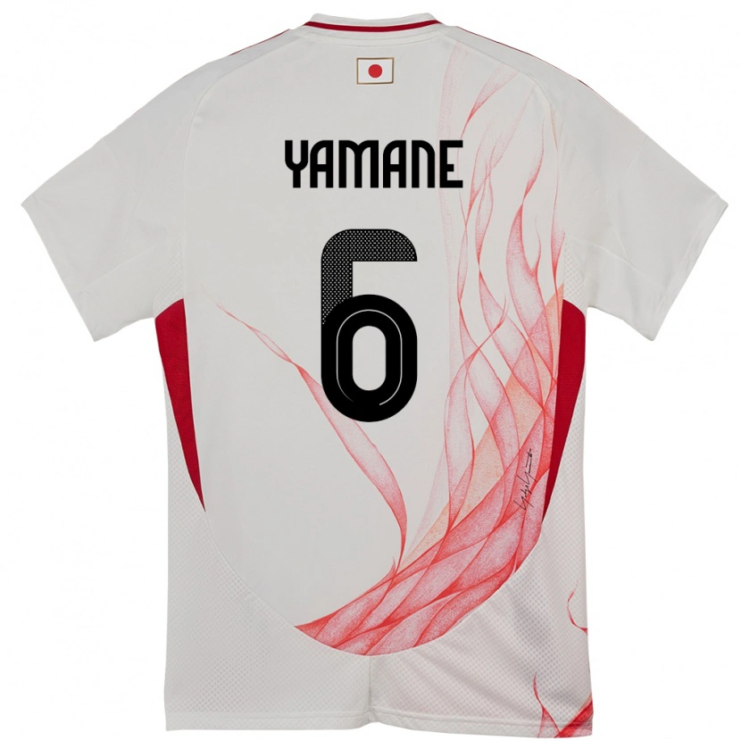Danxen Herren Japan Riku Yamane #6 Weiß Auswärtstrikot Trikot 24-26 T-Shirt