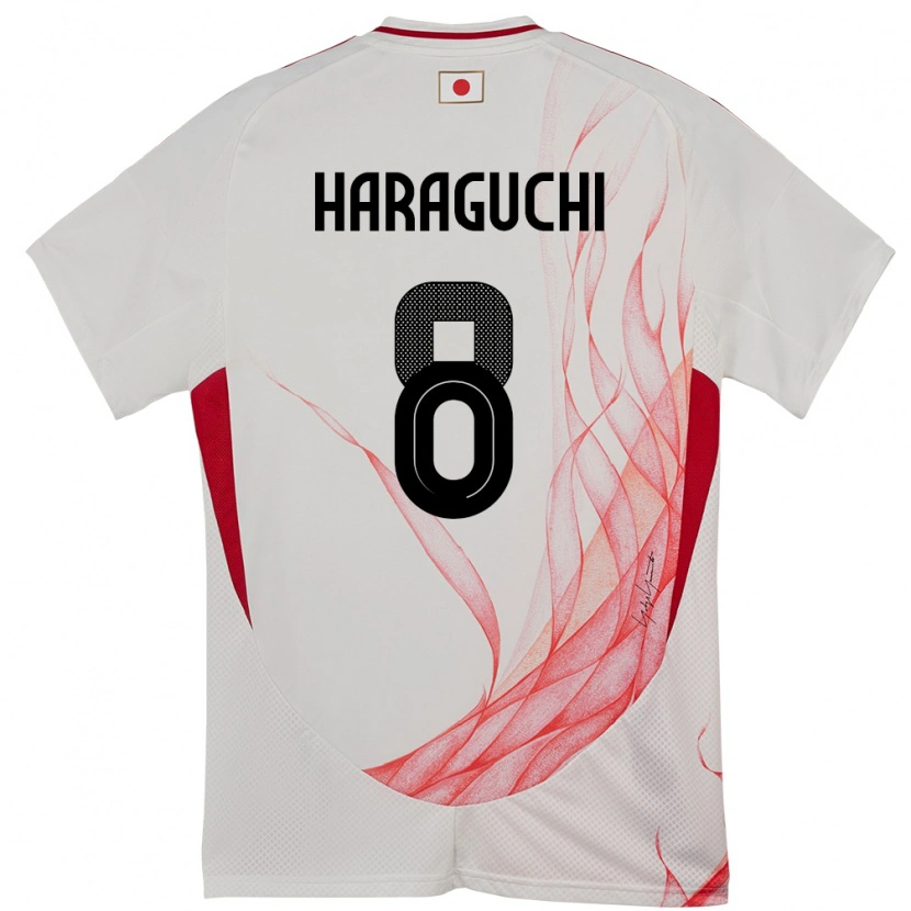 Danxen Herren Japan Genki Haraguchi #8 Weiß Auswärtstrikot Trikot 24-26 T-Shirt