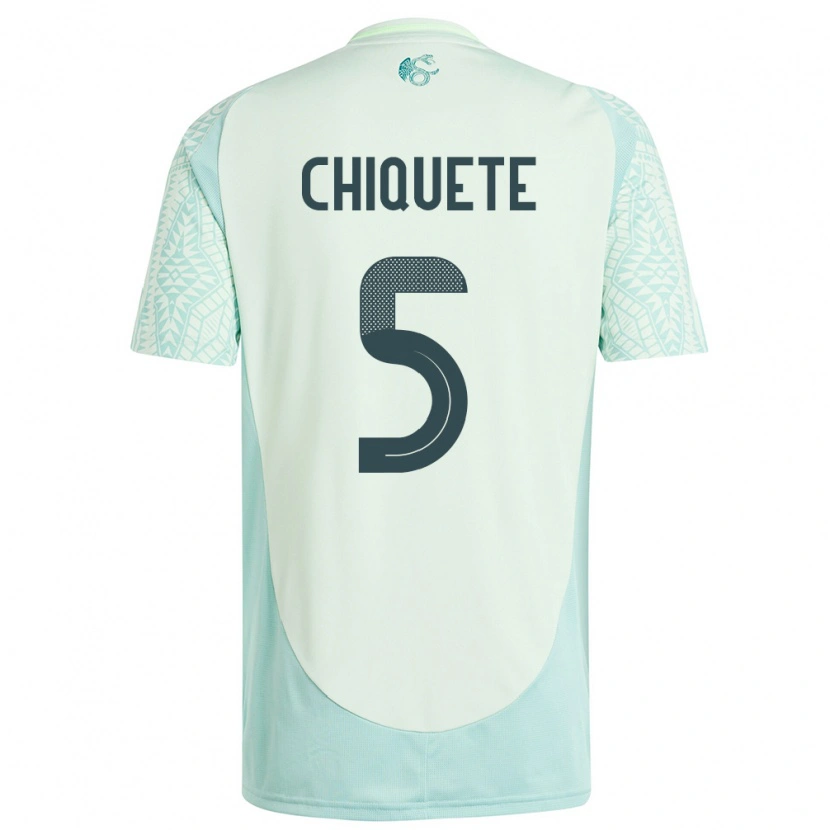 Danxen Herren Mexiko Jesús Orozco Chiquete #5 Leinengrün Auswärtstrikot Trikot 24-26 T-Shirt