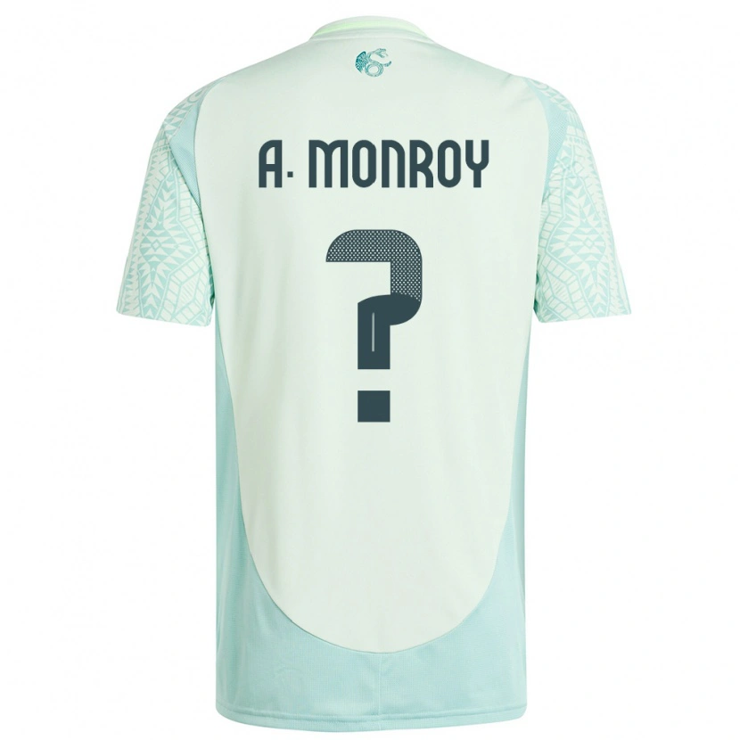 Danxen Herren Mexiko Pablo Monroy #0 Leinengrün Auswärtstrikot Trikot 24-26 T-Shirt