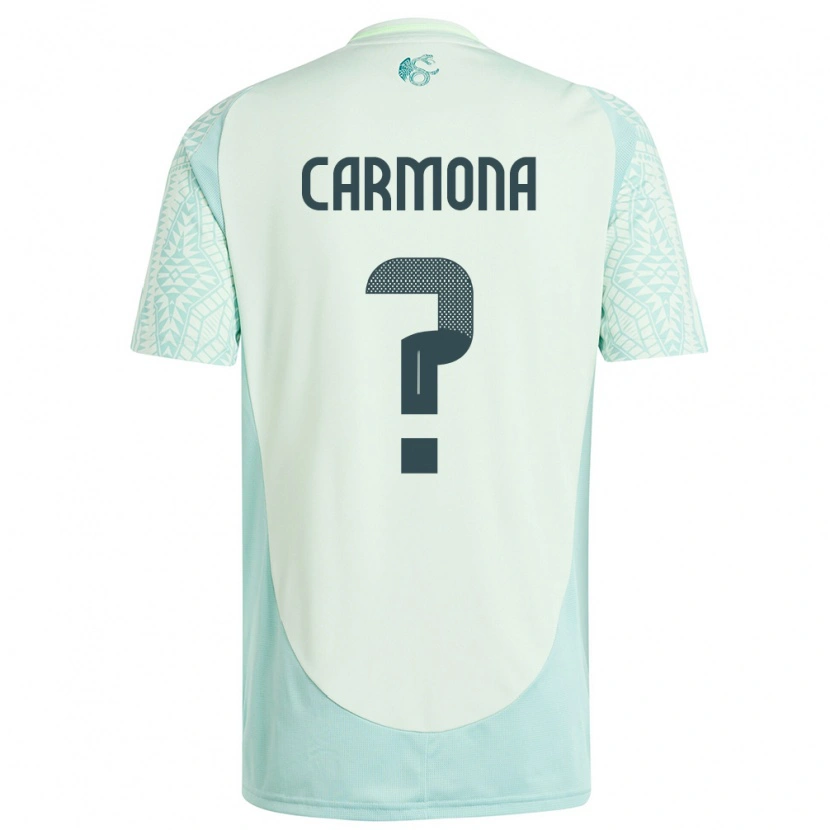Danxen Herren Mexiko Luis Carmona #0 Leinengrün Auswärtstrikot Trikot 24-26 T-Shirt