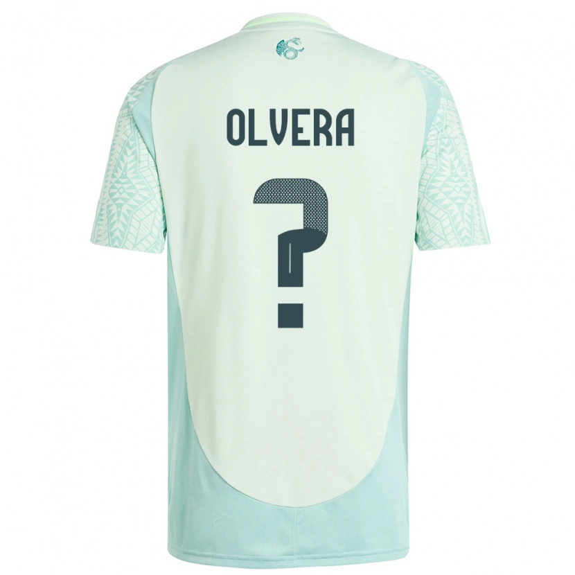 Danxen Herren Mexiko Ian Olvera #0 Leinengrün Auswärtstrikot Trikot 24-26 T-Shirt