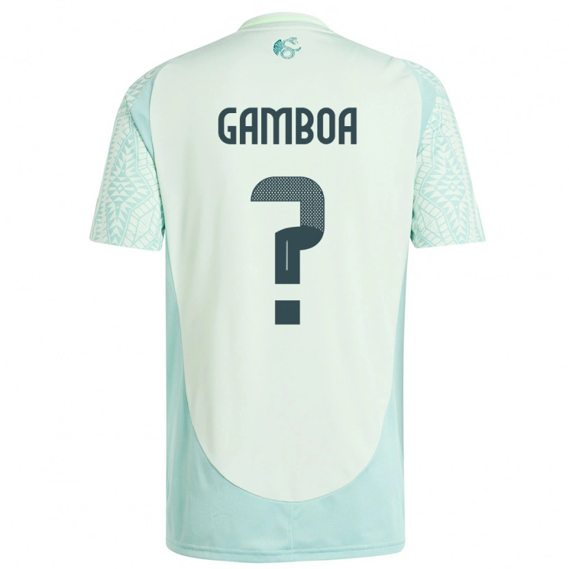 Danxen Herren Mexiko Luis Gamboa #0 Leinengrün Auswärtstrikot Trikot 24-26 T-Shirt