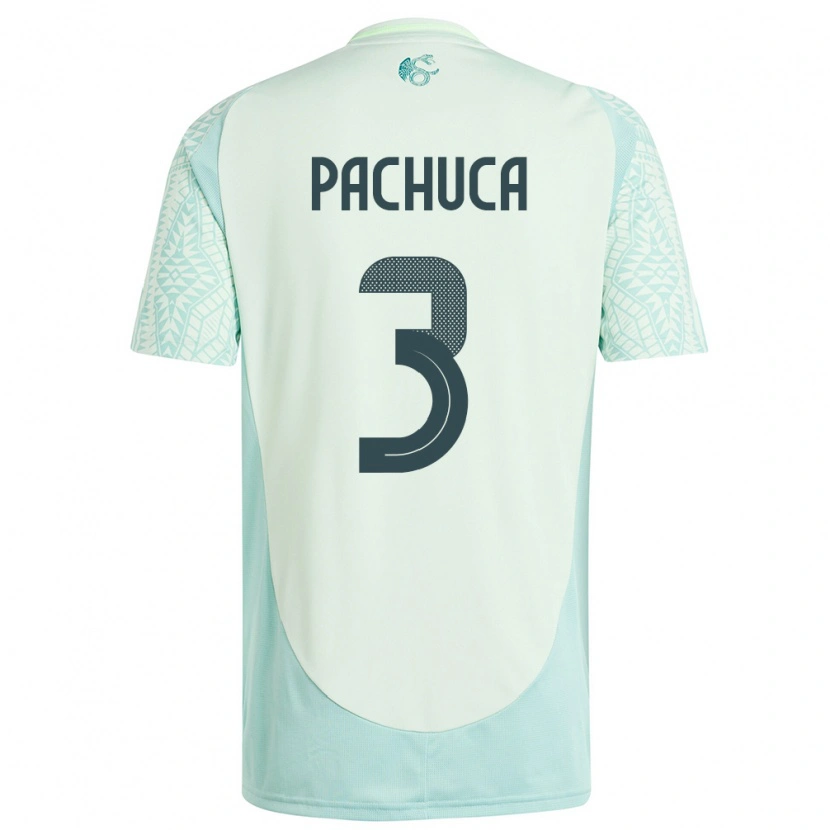 Danxen Herren Mexiko José Pachuca #3 Leinengrün Auswärtstrikot Trikot 24-26 T-Shirt