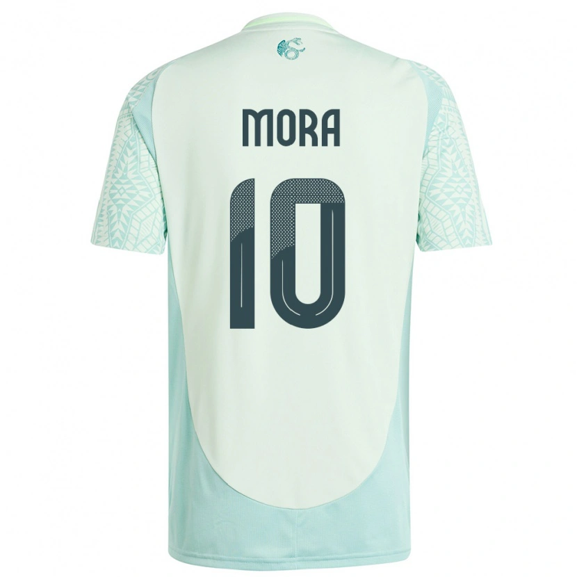 Danxen Herren Mexiko Gilberto Mora #10 Leinengrün Auswärtstrikot Trikot 24-26 T-Shirt